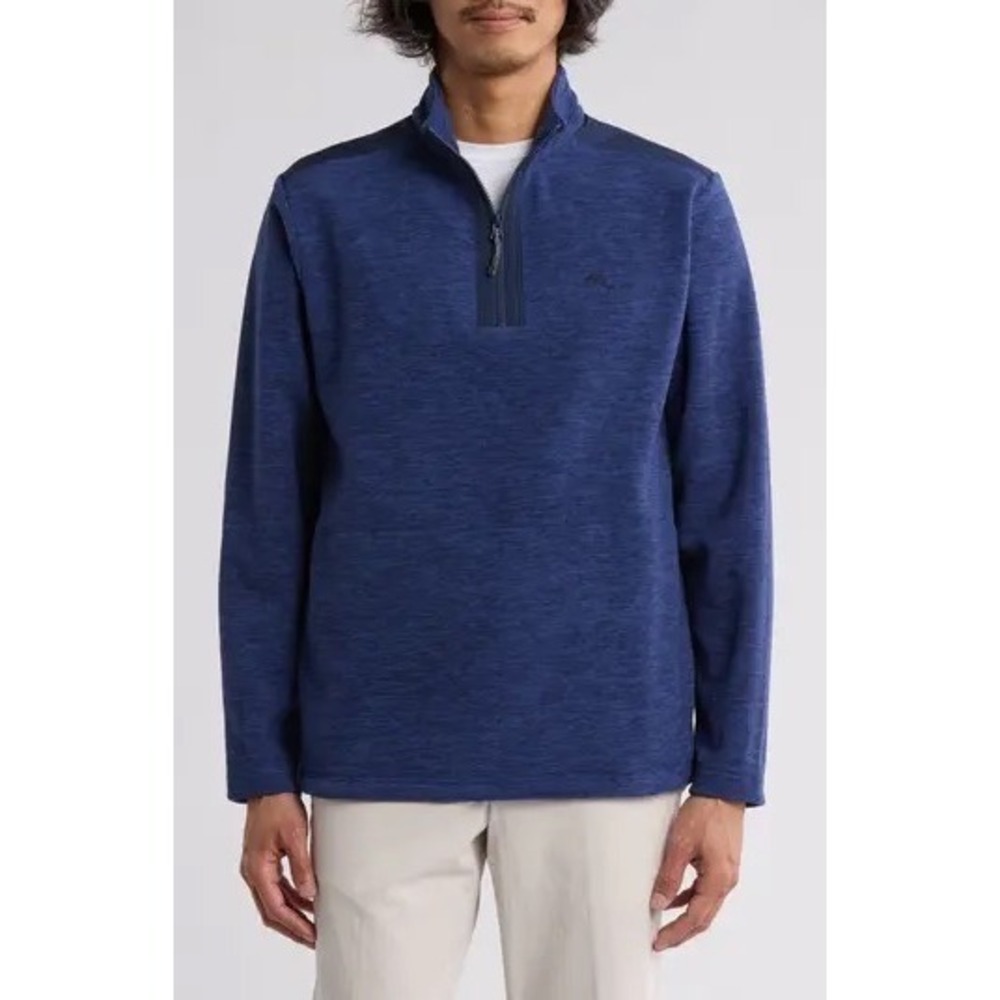 Tommy Bahama‎ Arch Cape Recycled Polyester Pullover Navy Blue Size XL Casual